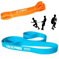 Kit Faixas Elstica Super Band Intensidade Mdia + Leve Liveup