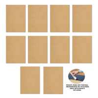 Placas em Mdf 29x20cm Formato Retangular para Artesanato (10 Unidades)