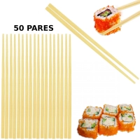 Hashi para Comida Japonesa e Chinesa em Bambu 50 Pares