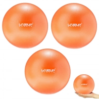 3 Bolas Overball para Pilates 25cm Laranja