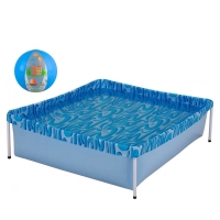Kit Piscina de Armao Infantil 400 Litros + Bola Inflvel 40 Cm Azul
