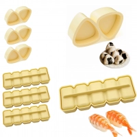 Kit 4 Formas para Sushi + 4 Formas Oniguiri Bolinho de Arroz