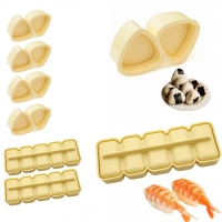 Kit 5 Formas para Sushi + 3 Formas Oniguiri Bolinho de Arroz