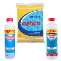 Kit Limpeza Piscinas Elevador de Alcalinidade + Redutor de Ph e Alcalinidade + Elevador de Ph