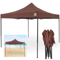 Tenda Gazebo Dobrvel Sanfonada 3 X 3 M Pagoda Marrom Desmontvel Articulada / Barraca Praia Camping e Pesca