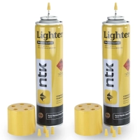 Kit com 2 Gases para Isqueiros Lighter Gs Ntk 600 Ml Gs Butano