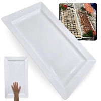 Travessa 56 Cm Retangular para Buffet Sushi Restaurante Melamina Premium