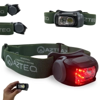 Lanterna de Cabea Mistik Azteq com Luz Vermelha 140 Lmens Iluminao em Dois Sentidos