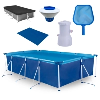 Kit Piscina 5000 Litros Premium + Forro, Capa + Filtro 220v Mor + Peneira + Flutuador
