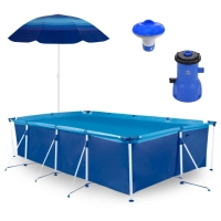 Kit Piscina 5000 Litros Premium + Filtro 3.028 L/H 220v Bel + Mini Clorador Kala + 2 Boias Espaguete