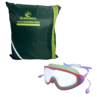Kit culos Natao Uv/Antiembaante Rosa + Toalha Verde de Microfibra Superabsorvente Guepardo