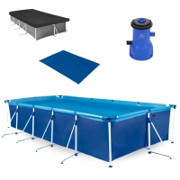 Kit Piscina 7600 Litros Premium + Capa + Forro + Filtro 220v 2006 L/H Bel