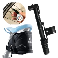 Kit Bolsa para Bicicleta Bag Ii Deuter 1,4l + Manmetro e Bomba de Ar para Bicicleta