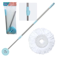 Kit Reposio Cabo Extensor Giratrio para Mop Pocket + Refil Microfibra Limpeza Prtica Mor
