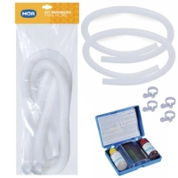 Kit Mangueira 32mm + Abraadeira para Bomba Filtro Mor + Estojo Avaliador de Ph e Cloro Netuno