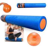 Kit Rolo para Exerccios Alongamento e Equilbrio 90cm + Overball 25cm Liveup Sports