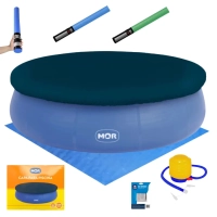 Kit Piscina Inflvel Mor 6700 Litros + Capa + Forro + Macarro Espaguete Espada + Mini Bomba