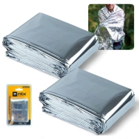 Kit 2 Cobertores Manta Trmica Aluminizada Isolante Resgate, Emergncia e Camping / Acampamento