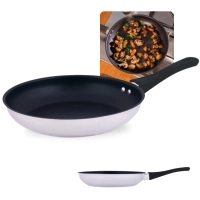 Frigideira em Ao Inox 25cm Antiaderente 1,8 Litros Fundo Triplo Mor Induo e a Gs