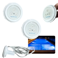 Kit 2 Refletores Super Led Azul para Iluminao de Piscinas Marca Netuno