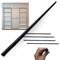 Kit 4 Varo em Barra Multiuso 70cm Suporte Multifuncional para Estante / Suporte de Toalhas e Pequenas Cortinas / Decorao