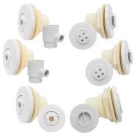 Kit Dispositivos 2 Anti Turbilho + 1 Aspirao + 1 Retorno + 2 Hidromassagem para Piscinas de Fibra