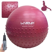 Bola Suia 65cm de Pilates Textura Cravo Massage Ball Bola Massagem Ginstica Yoga + Mini Bomba