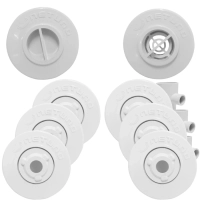 Kit Dispositivos para Piscina de Vinil 3 Retorno + 3 Hidromassagem + 1 Quebra Onda + 1 Aspirao