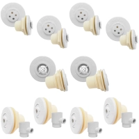 Kit 4 Dispositivos Anti Turbilho + 2 Dispositivos Quebra Onda + 4 Dispositivos Hidromassagem para Piscina de Fibra