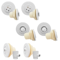 Kit 2 Dispositivos Anti Turbilho + 2 Dispositivos Quebra Onda + 2 Dispositivos Hidromassagem para Piscina Fibra