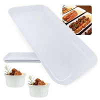Kit 1 Travessa 31cm Buffet Restaurante Poro + 2 Mini Tigelas Ramequim 150ml para Molhos / Finger Food