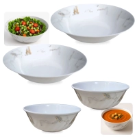 Kit 4 Tigelas Vasilhas com Decorao Marmorizado 2 de 30cm 3 Litros + 2 de 20cm 1,2 Litros