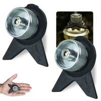 Kit 2 Adaptadores para Gas Tubo de Fogareiro Cabea Refil Conversor Campgas Compacto em Aluminio Controle Rotativo Ntk
