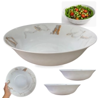 Kit 2 Tigelas Vasilhas de 30cm 3 Litros com Decorao Marmorizada em Melamina / Plstico