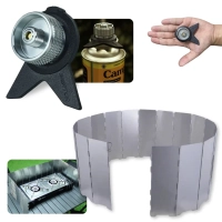 Kit Conversor para Gas Tubo de Fogareiro Compacto + Protetor de Vento para Fogareiro Dobravel 1,48m