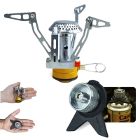 Kit Mini Fogareiro Compacto Acendedor Automtico + Conversor para Gas Tubo Compacto