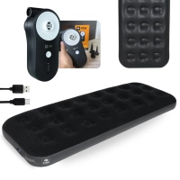 Kit Colcho Solteiro Inflvel Deluxe Comfort Bel + Bomba de Ar Recarregavel Via Usb Portatil