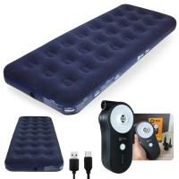 Kit Colcho Inflvel Solteiro Star Ntk + Bomba de Ar Recarregavel Via Usb Portatil
