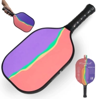 Raquete Pickleball Art Bel Esporte Preta em Fibra de Vidro com Bordas de Proteo