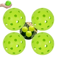 Kit 4 Bolas Pickleball Outdoor 40 Furos Leve Bolinha Esporte Bel Verde