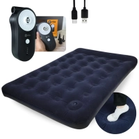 Kit Colcho Inflvel Casal Zenite Ntk + Bomba de Ar Recarregavel Via Usb Portatil