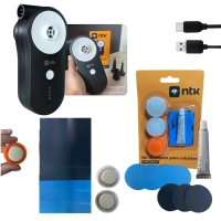 Kit Bomba de Ar Recarregavel Via Usb Portatil Ntk + Kit 8 Itens para Reparo de Colcho Inflvel
