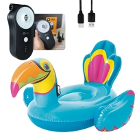 Kit Boia Inflvel Tucano para Piscina Suporta At 90kg + Bomba de Ar Recarregavel Via Usb Portatil