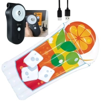 Kit Boia Colcho Inflvel Drink Tropical Laranja 1,80m + Bomba de Ar Recarregavel Via Usb Portatil