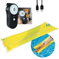 Kit Boia Inflvel Colchonete para Piscina 183m + Bomba de Ar Recarregavel Via Usb Portatil