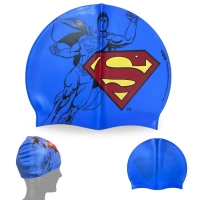 Touca de Natao Infantil Silicone Personagem Super-homem Liga da Justia Piscina Natao Praia Bel