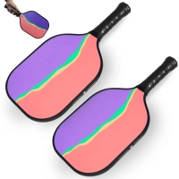 Kit 2 Raquetes para Pickleball Art Bel Esporte Pretas em Fibra de Vidro com Bordas de Proteo