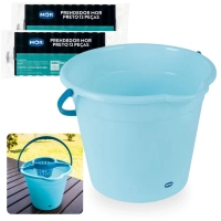Kit Balde 12 Litros com Suporte Espremedor Removvel para Panos + 24 Prendedores de Roupas Pretos