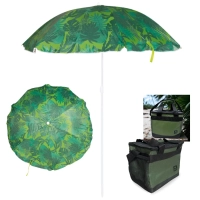 Kit Guarda Sol 1,30m Estampado + Bolsa Termica Aruba 13,5l para Praia Parque e Pesca