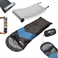 Kit Saco de Dormir Viper 5c e 12c Camping + Colchonete Isolante Trmico Aluminizado 1,80m Pescaria